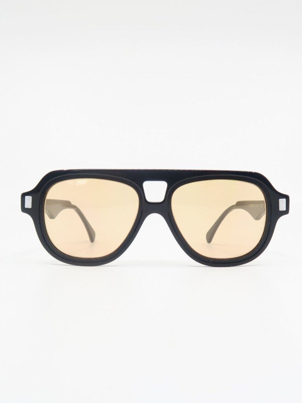 Light Tint Black & Orange Lenses, New Aviator, Fashion Unisex Sunglasses.